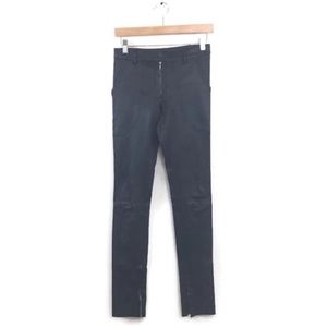 The Row Leather Skinny Pants Leggings Zip Moto